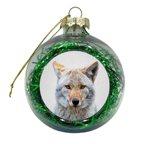 Coyote - Colorful - xmas bauble by Gal Design