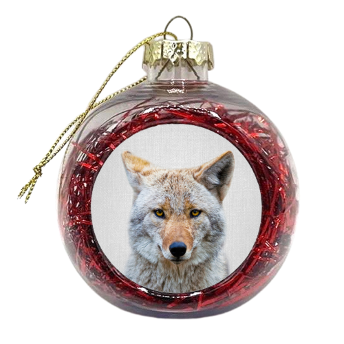 Coyote - Colorful - xmas bauble by Gal Design