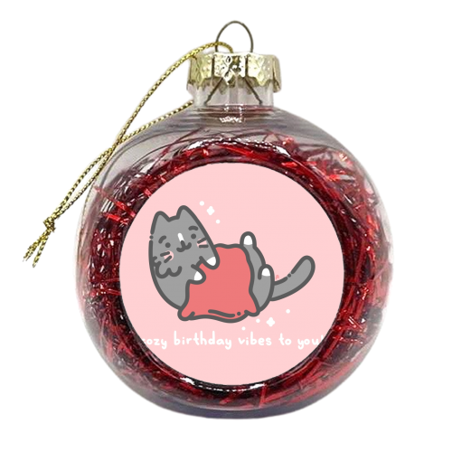 Cozy birthday vibes - xmas bauble by Alice Palazon