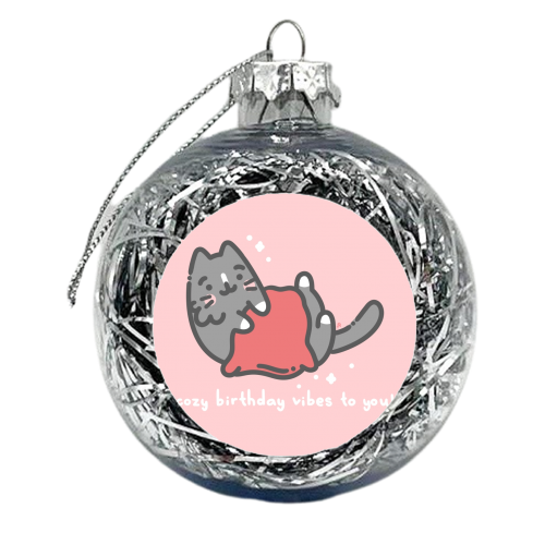 Cozy birthday vibes - xmas bauble by Alice Palazon