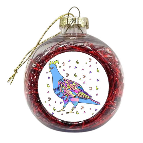 Crazy Bird - xmas bauble by Cassie Swindlehurst