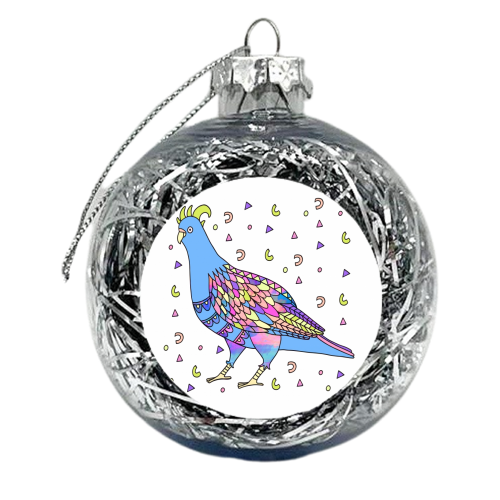 Crazy Bird - xmas bauble by Cassie Swindlehurst
