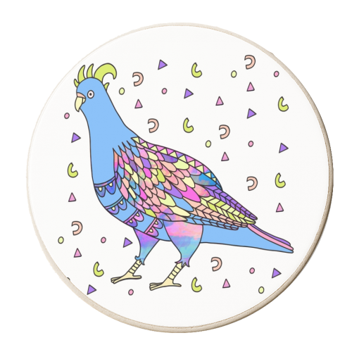 Crazy Bird - personalised beer coaster by Cassie Swindlehurst