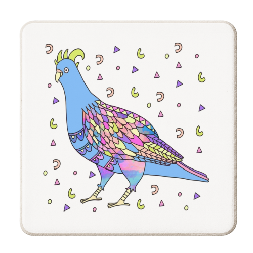 Crazy Bird - personalised beer coaster by Cassie Swindlehurst