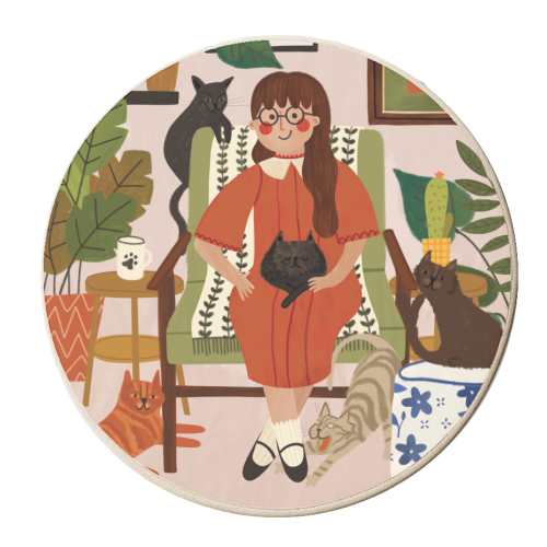 Crazy Cat Lady - personalised beer coaster by AbiGoLucky