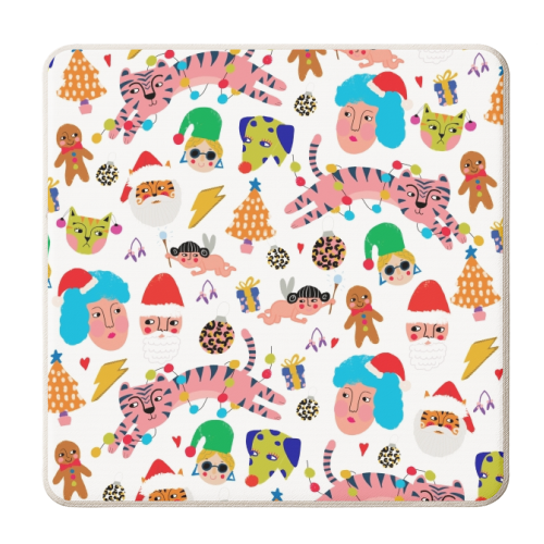 CRAZY CHRISTMAS - personalised beer coaster by Nichola Cowdery