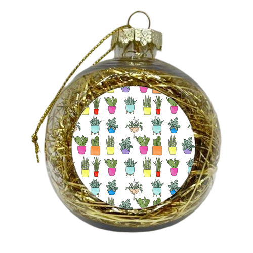 crazy plant lover - xmas bauble by marie goodchild