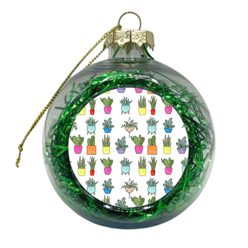 crazy plant lover - xmas bauble by marie goodchild