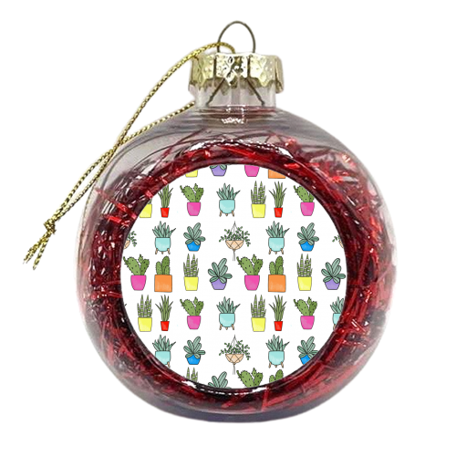 crazy plant lover - xmas bauble by marie goodchild