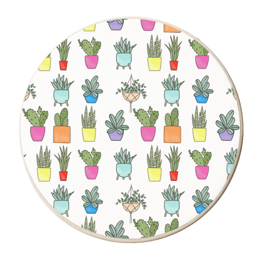 crazy plant lover - personalised beer coaster by marie goodchild