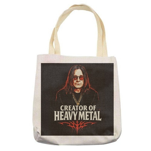 Creator of Heavy Metal - printed canvas tote bag by Ms Doodle