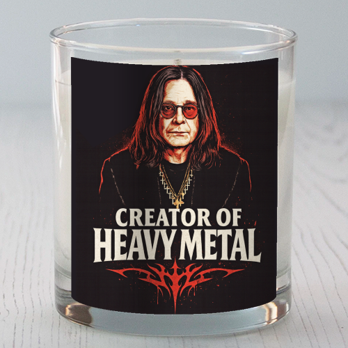 Creator of Heavy Metal - scented candle by Ms Doodle