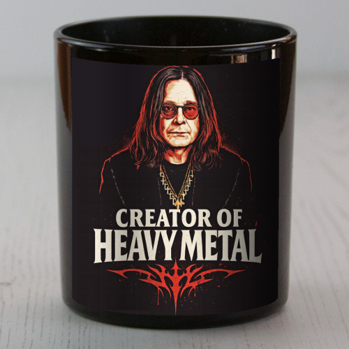 Creator of Heavy Metal - scented candle by Ms Doodle