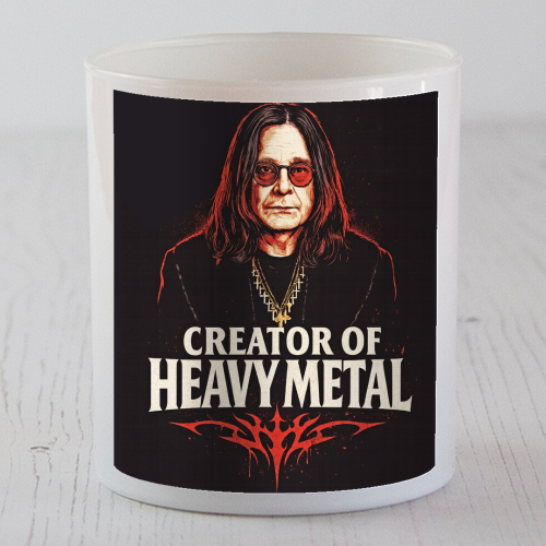 Creator of Heavy Metal - scented candle by Ms Doodle