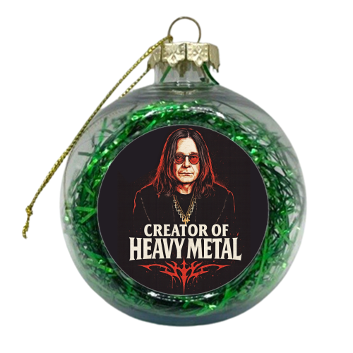 Creator of Heavy Metal - xmas bauble by Ms Doodle