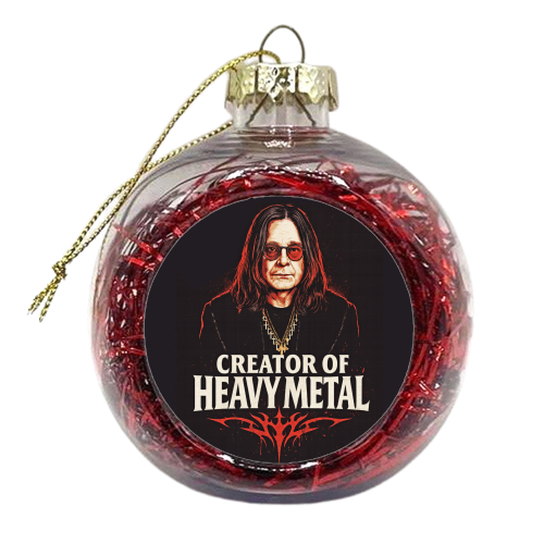 Creator of Heavy Metal - xmas bauble by Ms Doodle