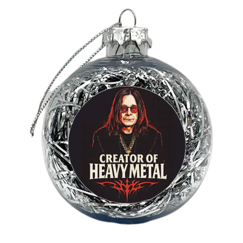 Creator of Heavy Metal - xmas bauble by Ms Doodle