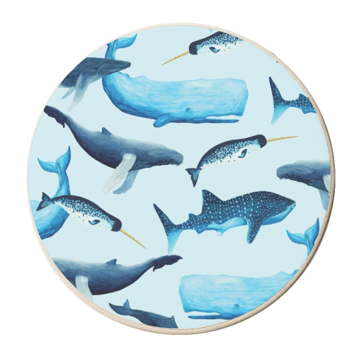 Creatures of the sea - personalised beer coaster by Brita Ingebrigtsen