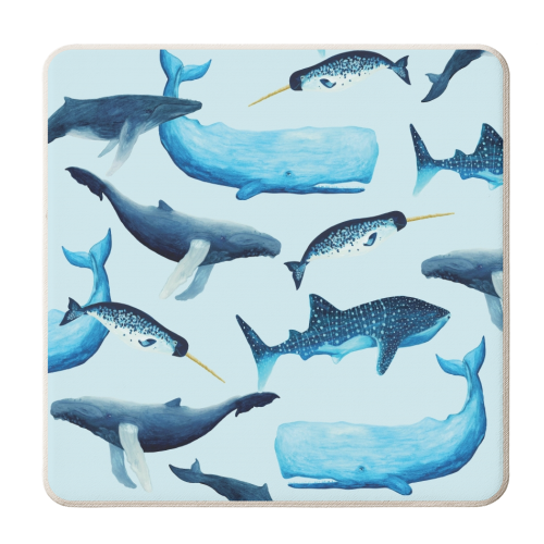 Creatures of the sea - personalised beer coaster by Brita Ingebrigtsen