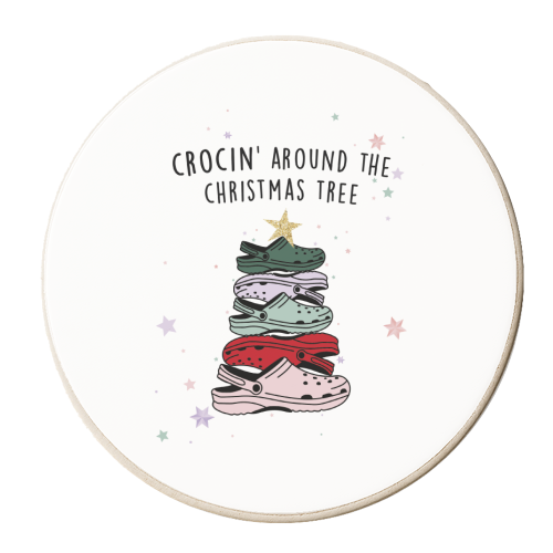 Crocin' Around The Christmas Tree - personalised beer coaster by Kind of Simple Designs