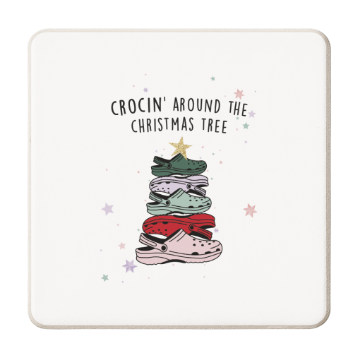 Crocin' Around The Christmas Tree - personalised beer coaster by Kind of Simple Designs