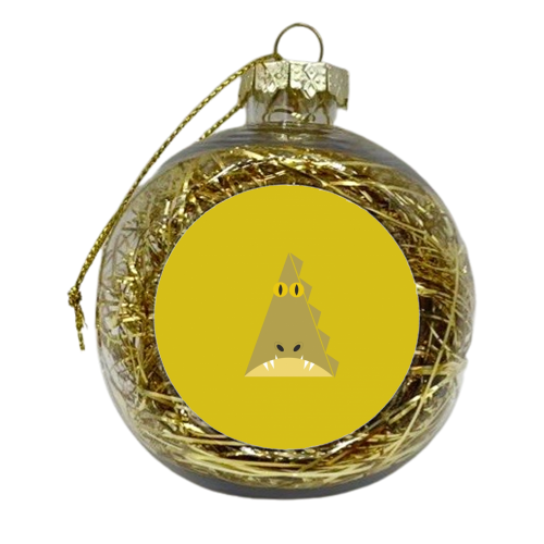 Crocodile - xmas bauble by Maria Cox