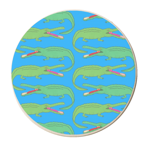 Crocodile - personalised beer coaster by Yazmin Brooks