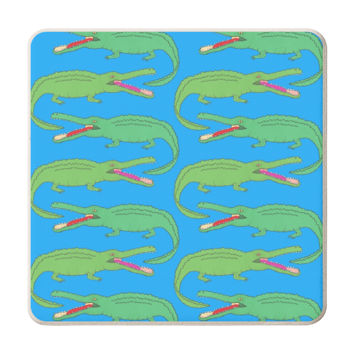 Crocodile - personalised beer coaster by Yazmin Brooks