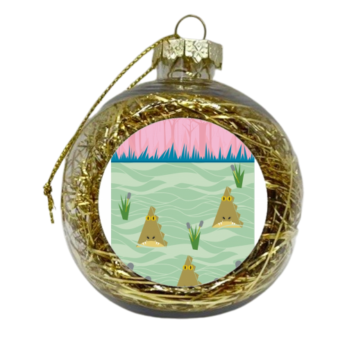 Crocodile Print - xmas bauble by Maria Cox