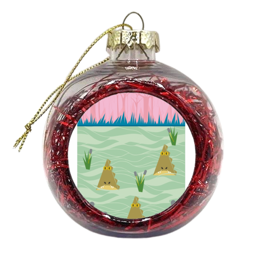 Crocodile Print - xmas bauble by Maria Cox