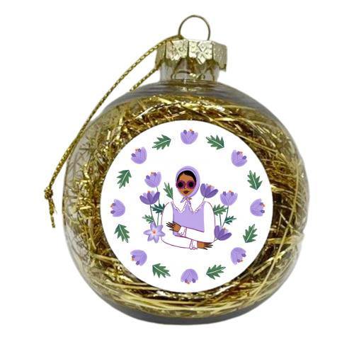 Crocus lady - xmas bauble by Sakina Saidi