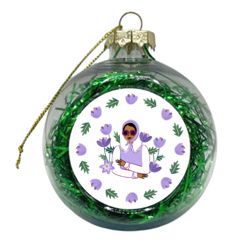 Crocus lady - xmas bauble by Sakina Saidi