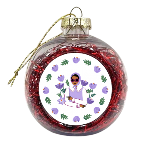 Crocus lady - xmas bauble by Sakina Saidi