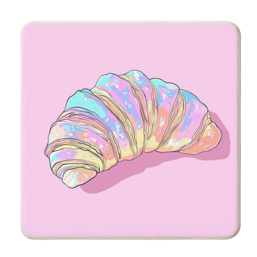 Croissant addicted - personalised beer coaster by DejaReve