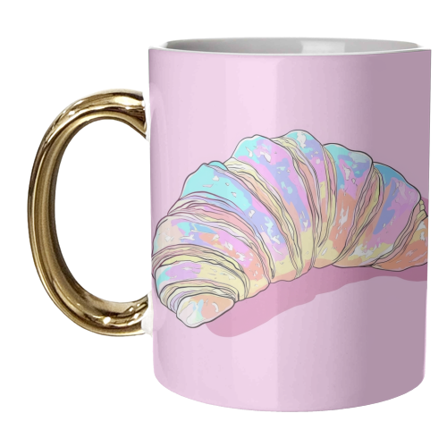 Croissant addicted - unique mug by DejaReve
