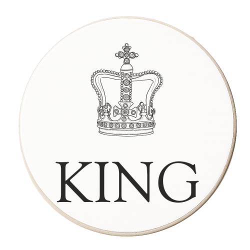 Crown King - personalised beer coaster by Adam Regester