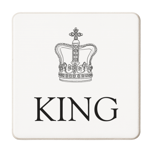 Crown King - personalised beer coaster by Adam Regester