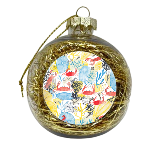 Cruising crabs - xmas bauble by Michelle Walker