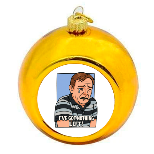 Crying Ian - colourful christmas bauble by Ms Doodle