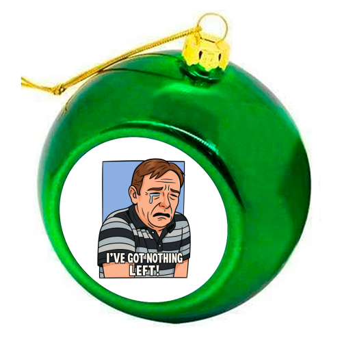 Crying Ian - colourful christmas bauble by Ms Doodle