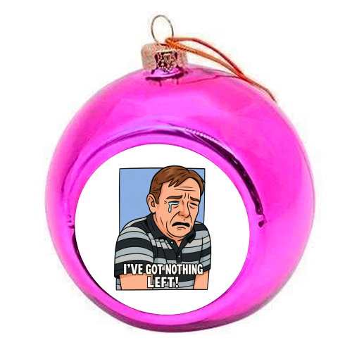 Crying Ian - colourful christmas bauble by Ms Doodle