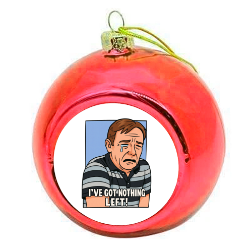 Crying Ian - colourful christmas bauble by Ms Doodle