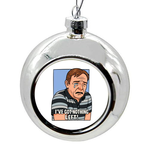 Crying Ian - colourful christmas bauble by Ms Doodle