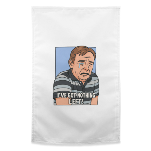 Crying Ian - funny tea towel by Ms Doodle