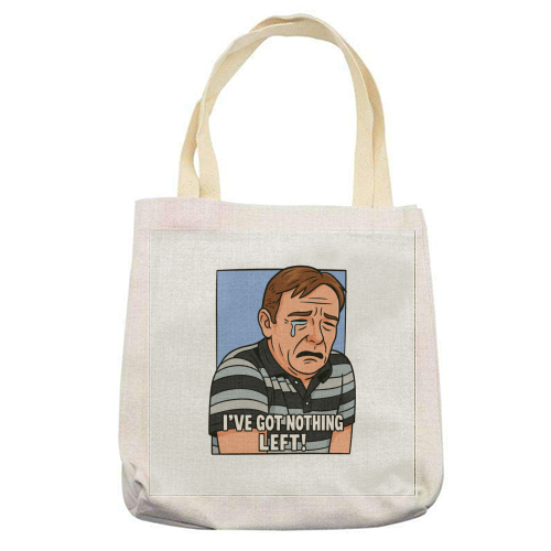 Crying Ian - printed canvas tote bag by Ms Doodle