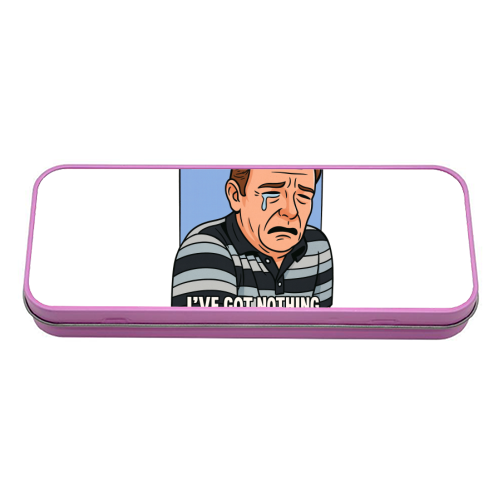 Crying Ian - tin pencil case by Ms Doodle