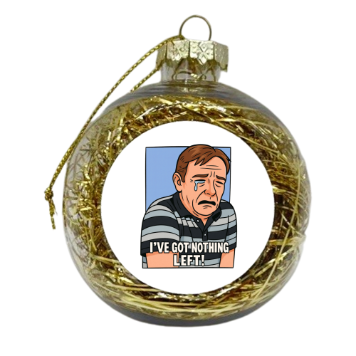 Crying Ian - xmas bauble by Ms Doodle