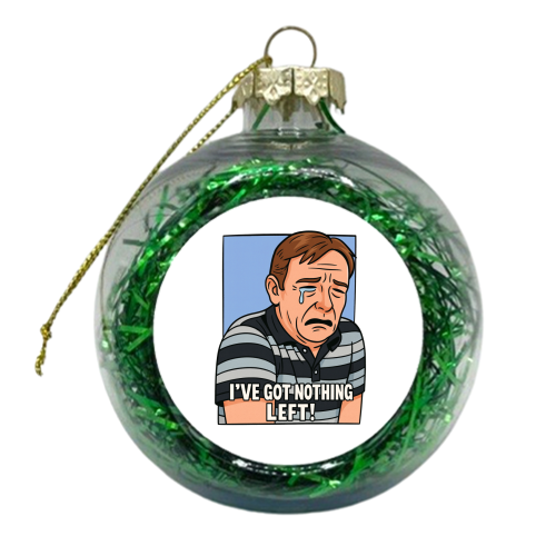 Crying Ian - xmas bauble by Ms Doodle