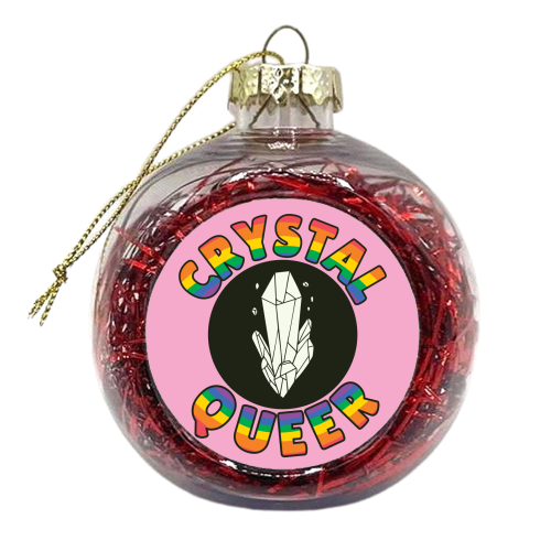 Crystal Queer LGBTQIA+ Giftware - xmas bauble by AbiGoLucky