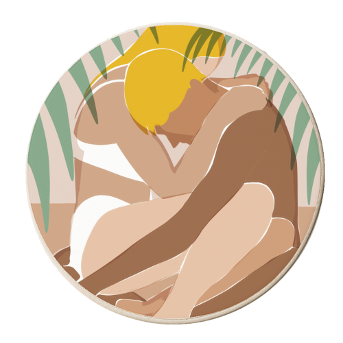 Cuddle All Day - personalised beer coaster by Uma Prabhakar Gokhale